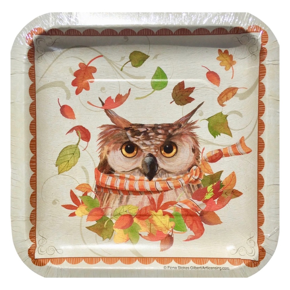 Owl Woodland Animal Owl Dessert Paper Plates